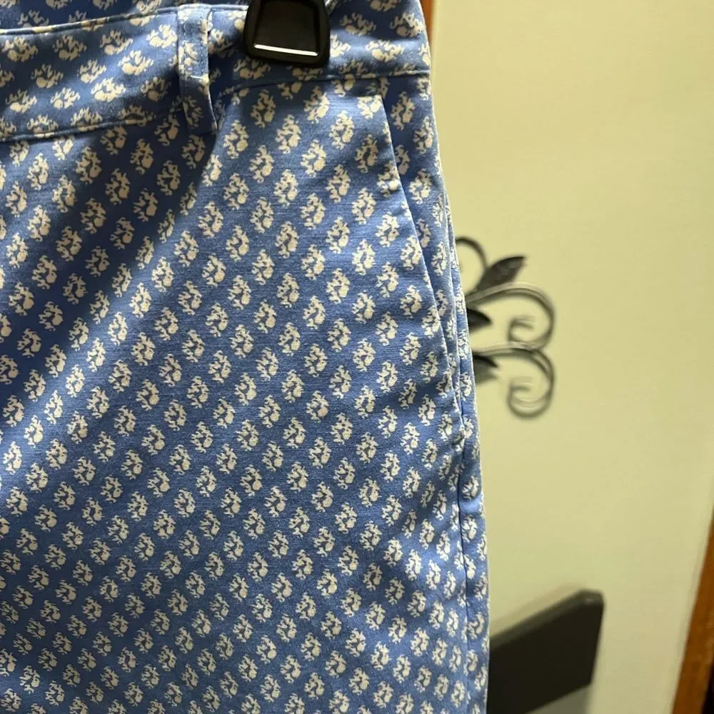 Michael Kors Blue and White Patterned Pants NWOT #DP312